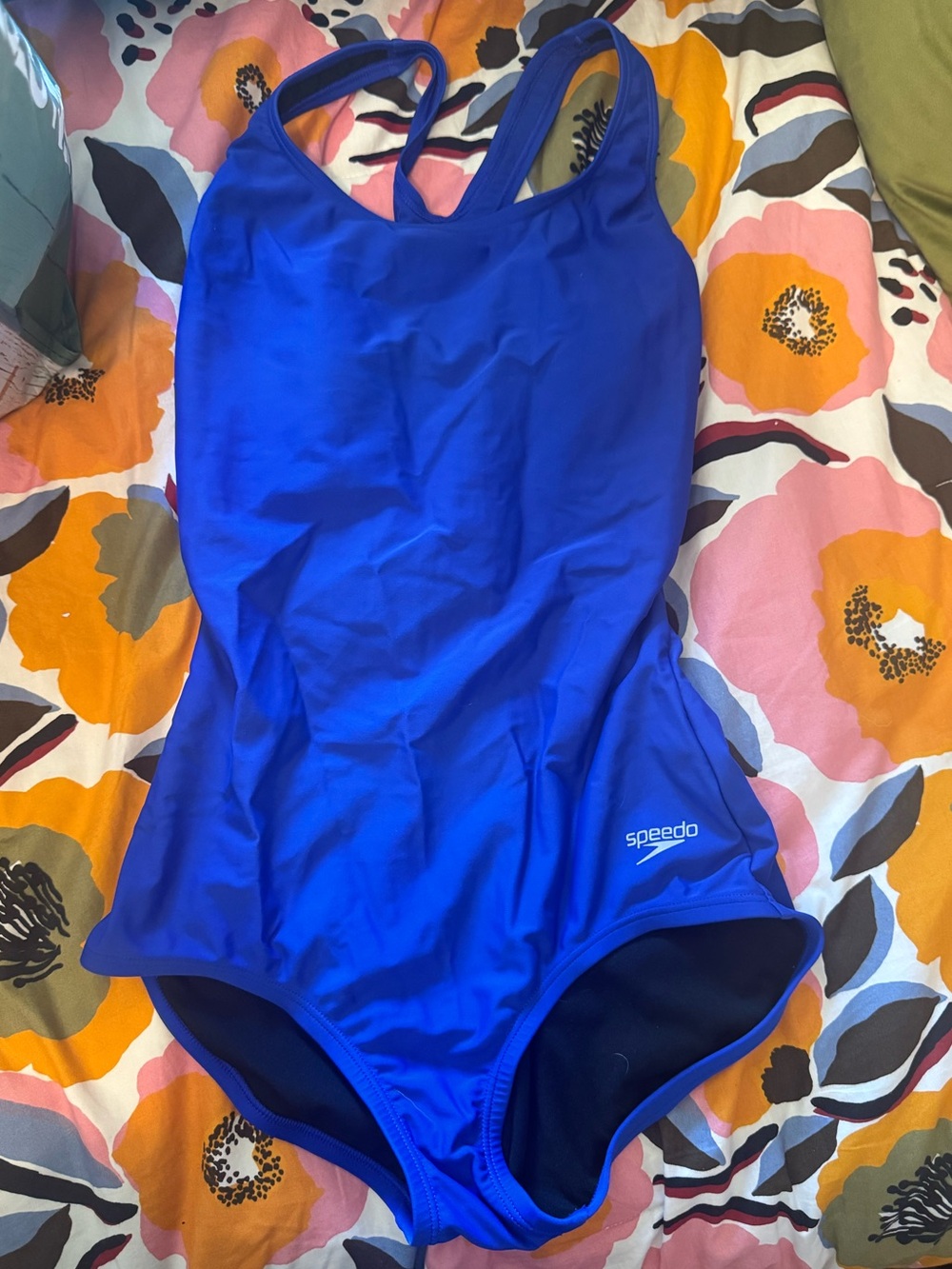 Speedo Bright Blue Athletic One-Piece Swimsuit